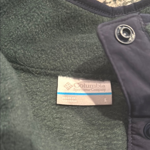 Columbia Green and Blue Fleece Pullover NWOT - Picture 3 of 3